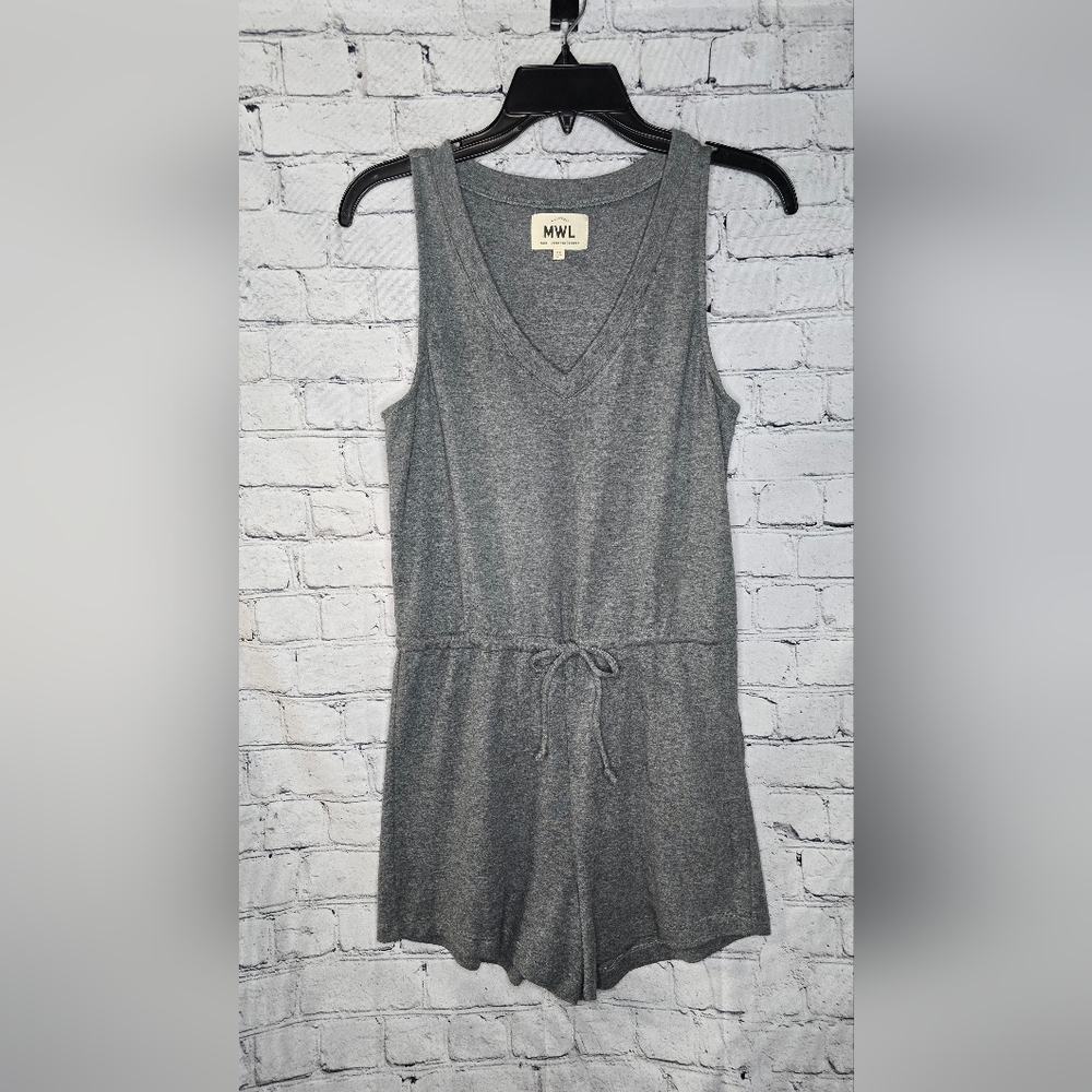 Madewell MWL Breeze Drawstring Romper Charcoal Gray Size‎ XS